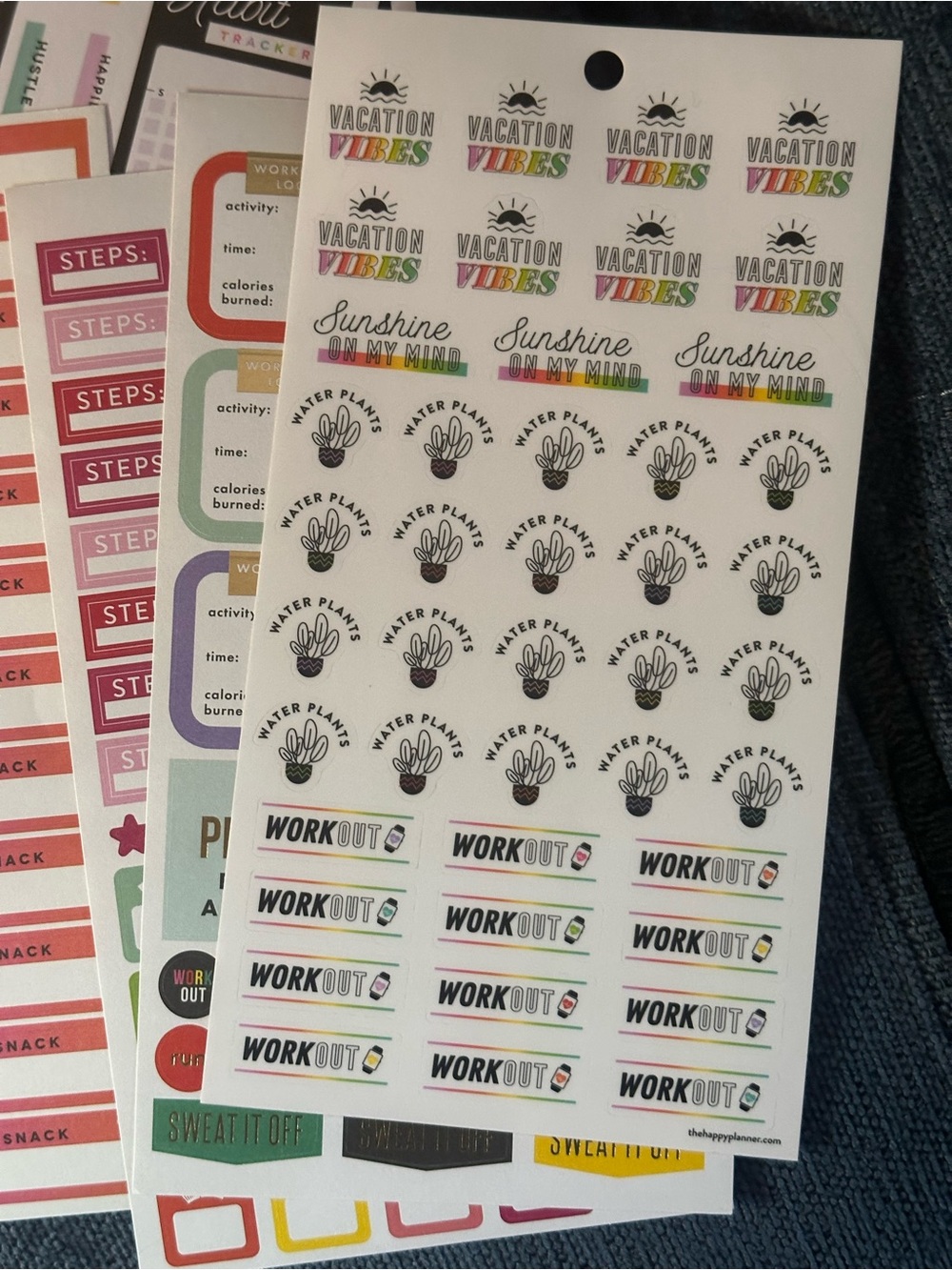 Happy Planner Fitness Sticker Book & 65 Sticker Sheets Bundle - Picture 3 of 8